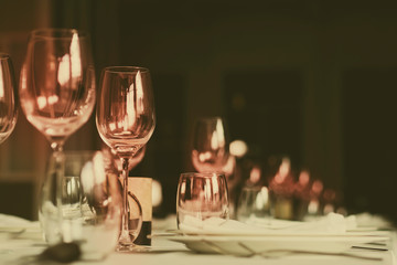 Champagne glass / wine glass / table decoration