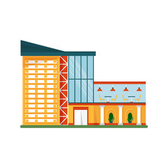 shopping center with cafe color