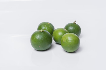 Lime. Fresh fruit  on white background.