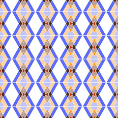 Fototapeta premium Rhombus and triangle seamless pattern