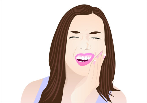 Girl Suffering from Toothache