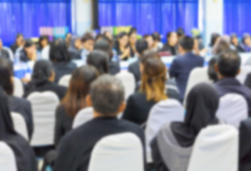 Fototapeta premium focus blurred with business education training conference seminar in meeting room