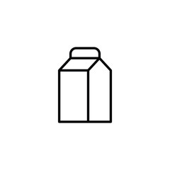 thin line milk icon on white background