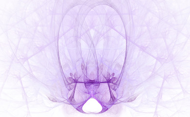 The fractal pattern on white