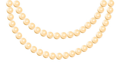 Pearl necklace isolated illustration vector