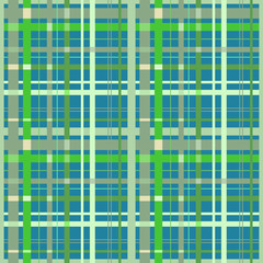 Fototapeta premium Tartan green seamless pattern