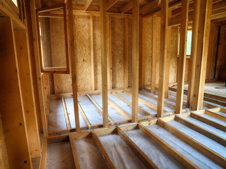 Flooring in frame house