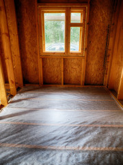 Flooring in frame house