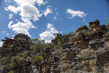Fototapeta na wymiar Pagoda rock in Blue Mountains national park