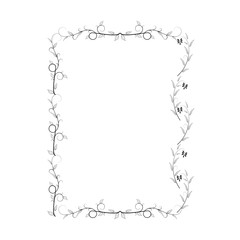 Frame of twig card