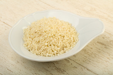 Raw rice heap