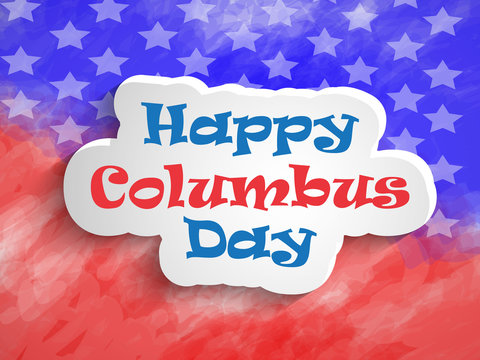 illustration of elements of columbus day background