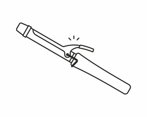 Curling hair icon