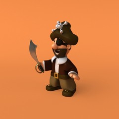 Fun pirate - 3D illustration