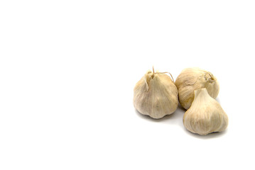 Garlic on a white background