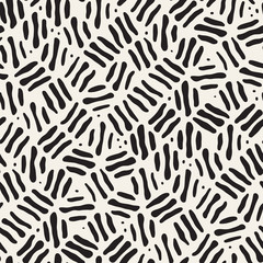 Seamless freehand pattern. Vector abstract rough lines background. Hand drawn strokes.