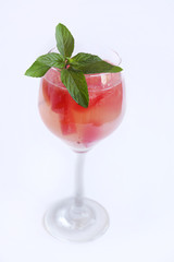 watermelon lemonade on a white background