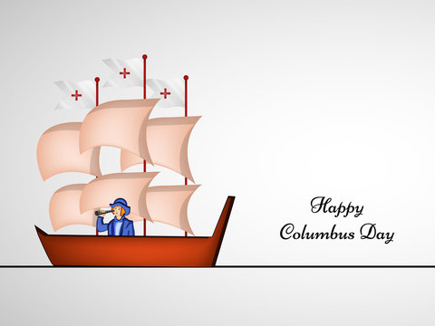 illustration of elements of Columbus day background