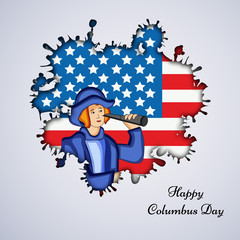 illustration of elements of Columbus day background
