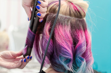 Spiral rainbow or unicorn hair