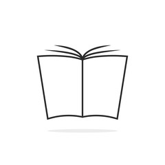 black thin line book logo