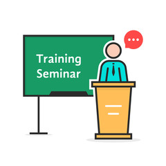 training seminar with linear spokesman