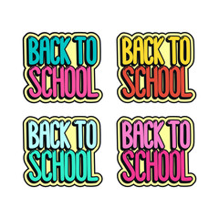 The comics style inscription - Back to school. It can be used for sticker, patch, phone case, poster, t-shirt, mug etc.