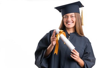 Happy graduate student