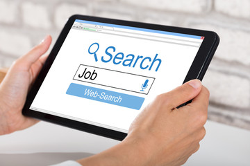 Woman Searching Online Job