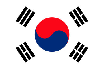 National flag of South Korea country
