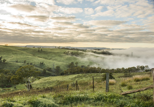 View from Lithgow contryside town in NSW Australia