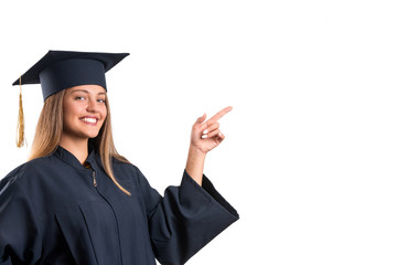 Happy graduate student