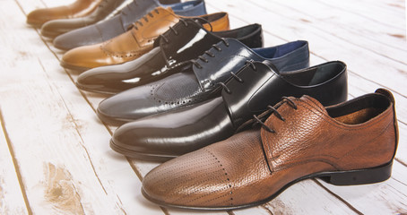 Men shoes collection - different models and colors