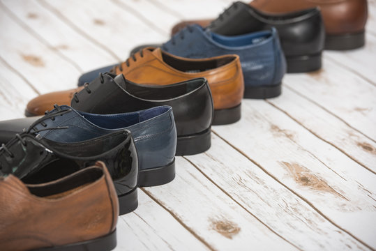 Men shoes collection - different models and colors