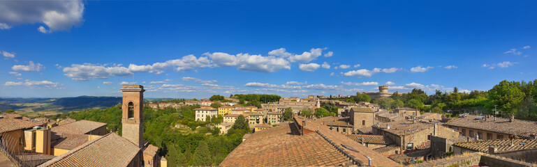 Toskana-Panorama, Volterra im Chianti-Gebiet