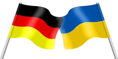 Flags. Germany and Ukraine