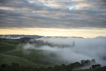 View from Lithgow contryside town in NSW Australia