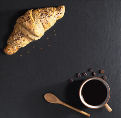 Fototapeta premium Coffee and croissant