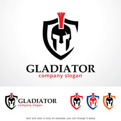 Gladiator Logo Template Design Vector, Emblem, Design Concept, Creative Symbol, Icon