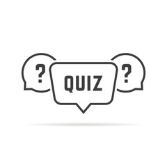 black simple quiz with speech bubbles