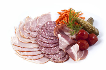 Sausage bacon and vegetables