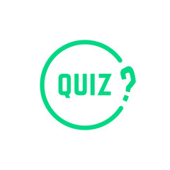 green round simple quiz icon