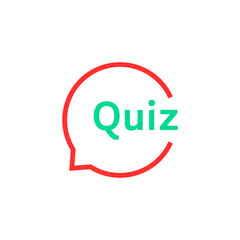 linear quiz speech bubble