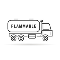 black thin line oil tanker