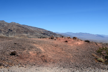 Red rocks and sand in Death Valley National Park, California, USA