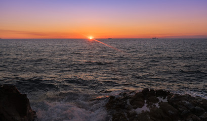 Fototapeta premium Costa mediterranea al tramonto