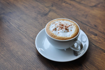 Coffee cup in coffee shop