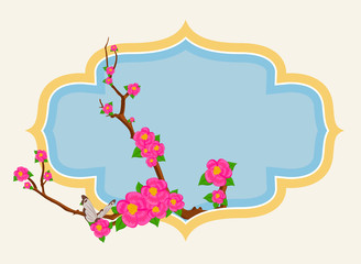 Christmas Floral Banner Vector