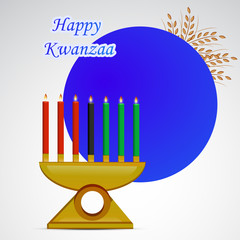 illustration of elements of Kwanzaa Background. Kwanzaa is a week long celebration held in the United States to honor universal African heritage and culture