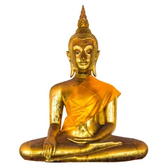 Fotobehang Boeddha Zittende gouden Boeddha